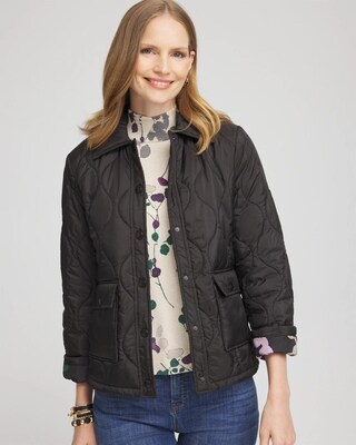 Faux Nylon Quilted Jacket | Chico's